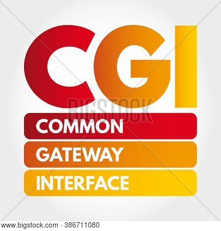 Cgi - Common Gateway Interface Acronym, Technology Concept Background