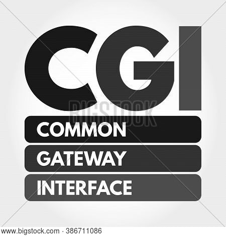 Cgi - Common Gateway Interface Acronym, Technology Concept Background