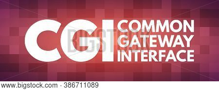 Cgi - Common Gateway Interface Acronym, Technology Concept Background