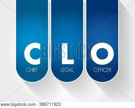 Clo - Chief Legal Officer Acronym, Business Concept Background