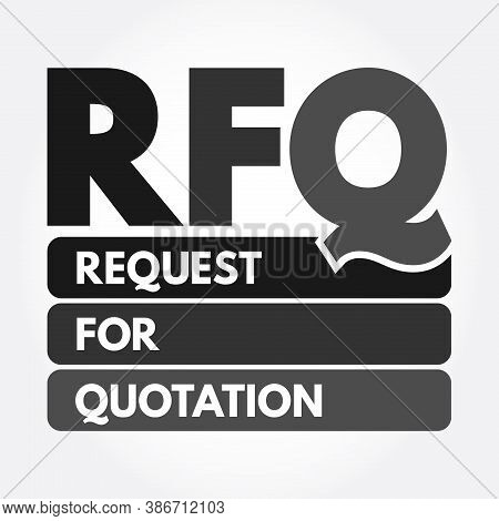 Rfq - Request For Quotation Acronym, Business Concept Background