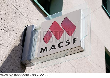 Bordeaux , Aquitaine / France - 09 20 2020 : Macsf Logo Red And Text Sign Front Of Agency French Hea