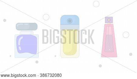 Perfume Vector Flat Illustration On White Background. Perfume Flat Icon