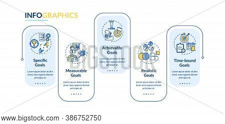 Smart Goals Definition Vector Infographic Template. Communication Skills Goal Presentation Design El