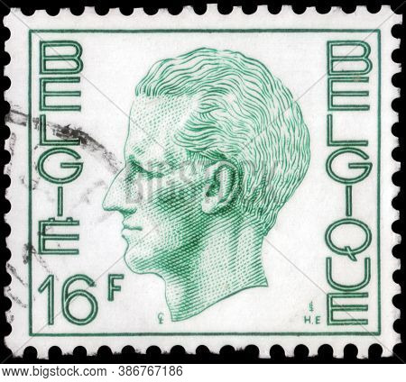 Saint Petersburg, Russia - September 18, 2020: Postage Stamp Issued In Belgium The Image Of The King