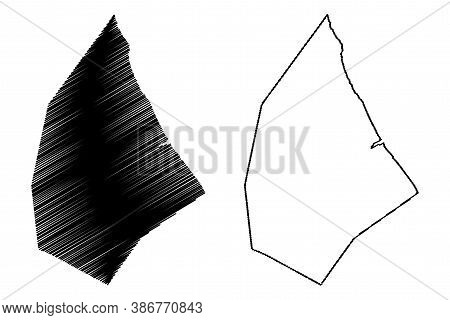 St. Andrew (barbados, Parishes Of Barbados) Map Vector Illustration, Scribble Sketch Parish Of Saint