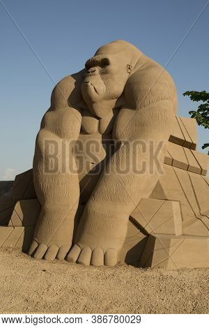 Saint-petersburg, Russia. 3 Juny  2016. Sand Sculpture In Peter And Paul Fortress In Saint-petersbur