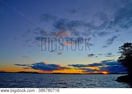 Picturesque Northern Landscape On Lake Keret, Northern Karelia, Russia