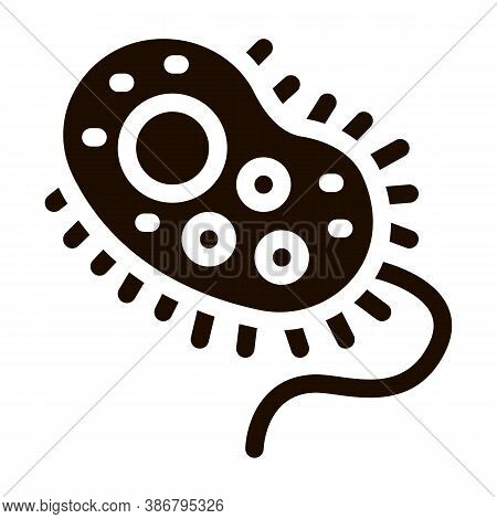 Dangerous Bacillus Bacteria Vector Icon. Warning Virus Micro Organism Bacteria Pictogram. Chemical M