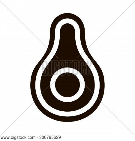 Healthy Food Vegetable Avocado Vector Sign Icon . Bio Eco Agriculture Avocado Alligator Pear Pictogr