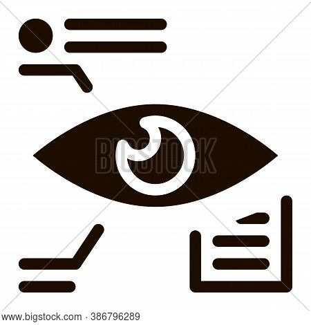 Eye Biometric Data And Information Glyph Icon Sign . Artificial Intelligence Biometric Personal Char