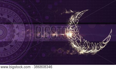 Eid Al Adha Mubarak Or The Festival Of Sacrifice For The Muslim Community Background Decorations Wit