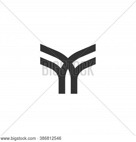 Y Letter Lettermark Logo Monogram - Typeface Type Emblem Character Trademark