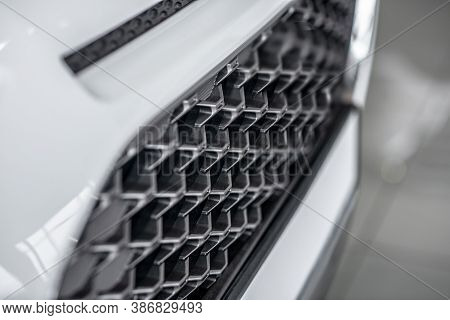 Close Up Of A Grey Car Bumber