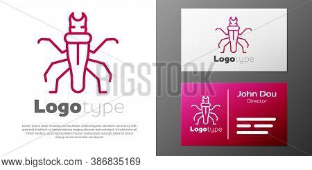 Logotype Line Termite Icon Isolated On White Background. Logo Design Template Element. Vector