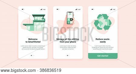 Sustainable Home Screens Of Mobile Application, Which Helps To Manage All The Urilities And Reduce E