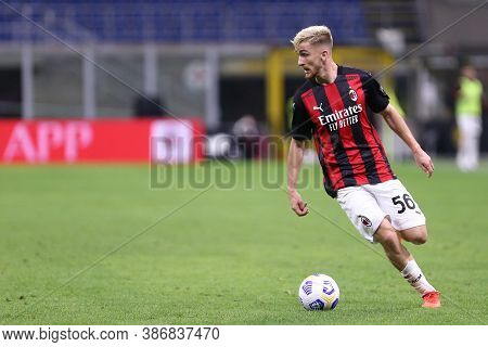 Milano, Italy. 24th September 2020. Uefa Europa League. Alexis Saelemaekers Of Ac Milan     During T