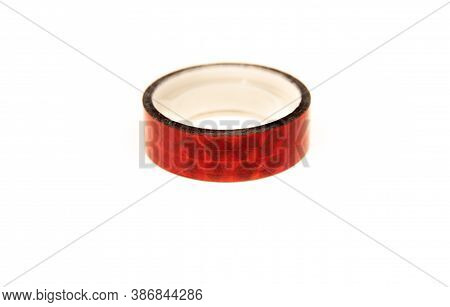 Decorative Washi Tape Red On A White Isolated Background