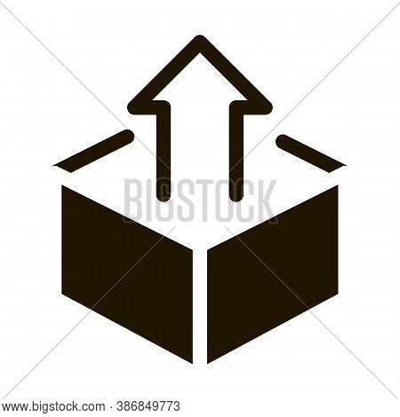 Box Container With Arrow Agile Element Glyph Icon . Agile Rocket And Document, Gear And Package, Lou
