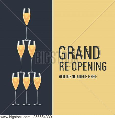 Grand Opening Or Re Opening Vector Illustration, Background