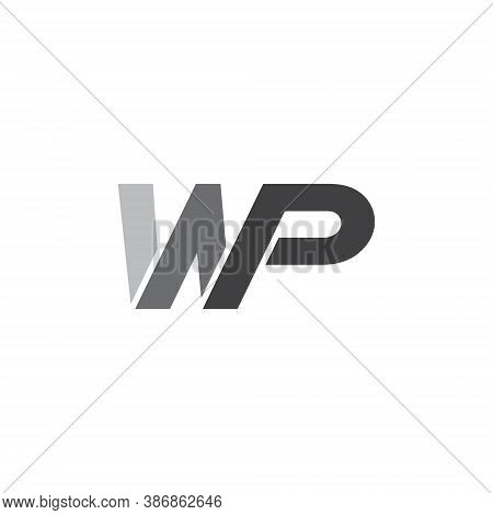 W P Letter Lettermark Logo Wp Monogram - Typeface Type Emblem Character Trademark
