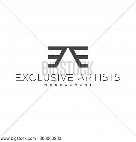 E Aletter Lettermark Logo Ea Monogram - Typeface Type Emblem Character Trademark