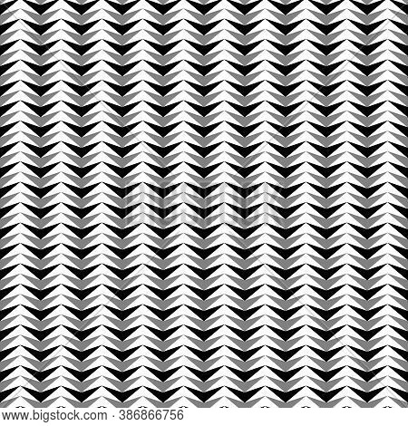Zigzag Weaving Lines. Jagged Stripes. Herringbone Motif. Seamless Surface Pattern Design With Triang