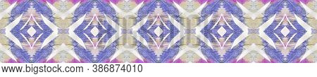 Boho Watercolor Pattern. Pastel Blue And Rose Seamless Texture. Seamless Tie Dye Illustration. Ethni