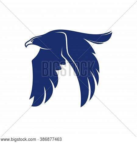 Abstract Falcon Flaying Logo Illustration.good For Mascot,delivery,or Logistic,logo Industry.flat Co