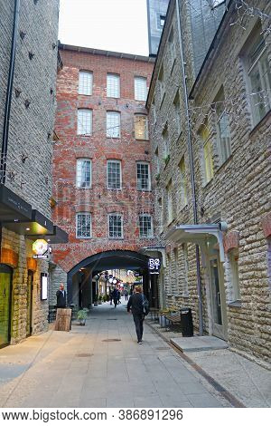 Tallinn, Estonia - August 30, 2018: Old Industrial Buildings In Rotermann Quarter District