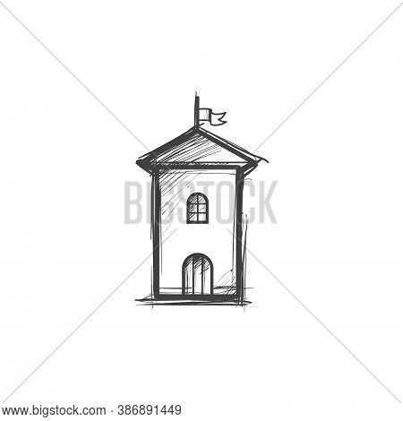 Tower Doodle Drawing Illustration Vector Art - Architecture Tourism Eiffel Historic Urban Romantic C