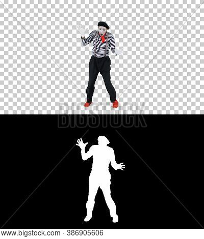 Mime Imagining And Depicting Like He Falling From The Sky, Alpha
