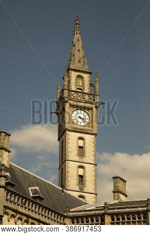 Ghent, Belgium.04 Mai 2016. Tower Of The Church Of St. Michael.