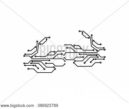 Circuit Board Line Concept Design Illustration