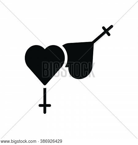 Black Solid Icon For Love Physicality Neuter Marital Match Gender Relationship Sexual Wed