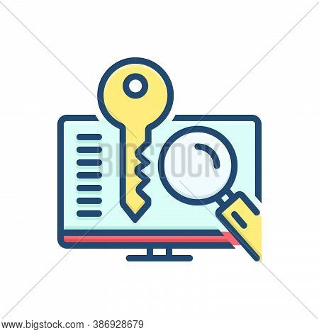 Color Illustration Icon For Keylogger Code Technology Software