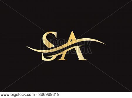 Sa Logo Design. Sa Logo For Luxury Branding. Elegant And Stylish Design For Your Company