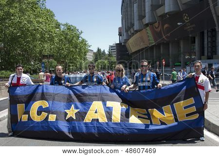 MADRID, SPANIEN. 22/05/2010. Inter Milan fans forud for Champions League-finalen spillede i The Santi