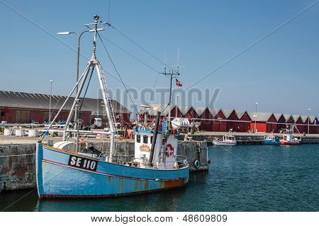 Old Blue Fishing Boat