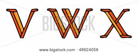V W X