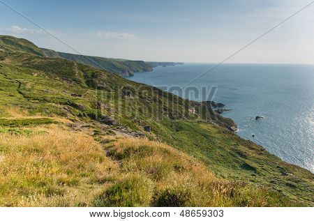 North Cornwall coast at Strangles near Crackington Haven between Bude and Tintagel