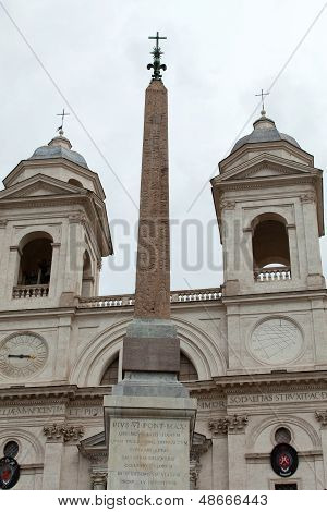 Church of Trinita' dei Monti (Spanish Steps) in Rome Italy