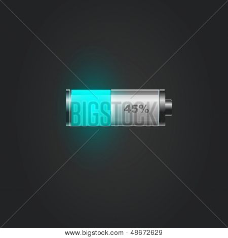User interface battery charge level indicator