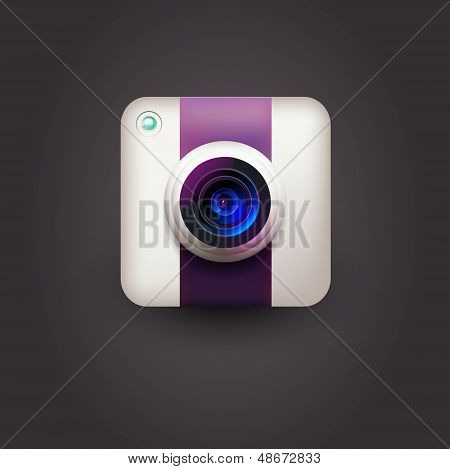 User interface camera lens icon