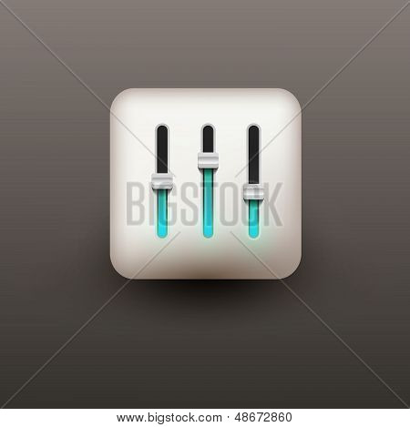 User interface power slider icon