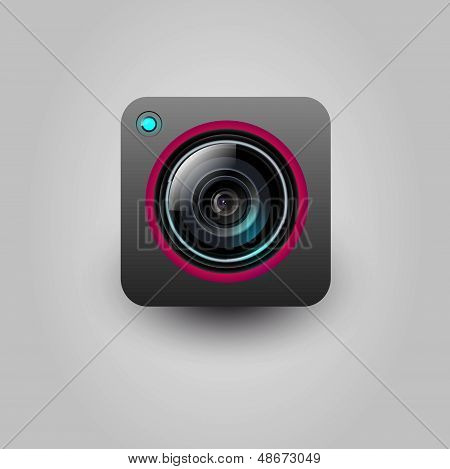 User interface camera lens icon
