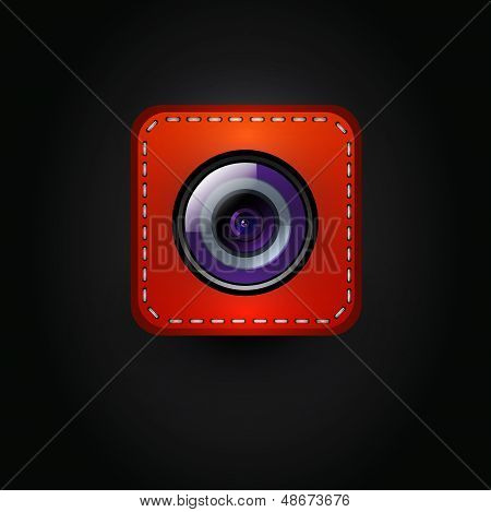 User interface camera lens icon