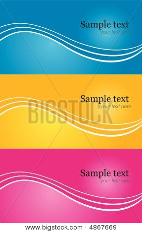 Set Of Modern Background Card In Different Color