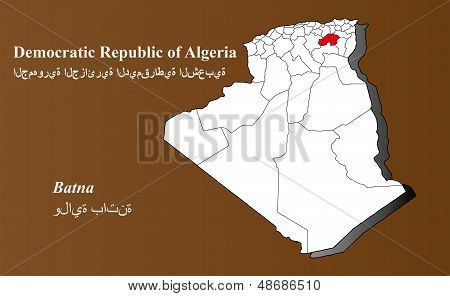 Algeria - Batna Highlighted