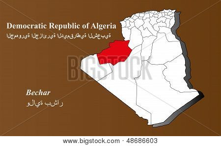 Algeria - Bechar Highlighted